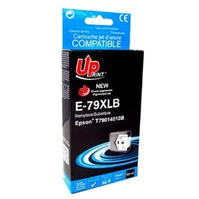 UPrint kompatibel Ink C13T79014010, mit C13T79014010, 79XL, XL, black, 2600S, 50ml, E-79XLB, 1Stk, für Epson WorkForce Pro WF-5620